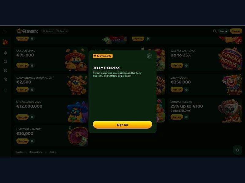 Rejestracja w Casinacho Casino (Nacho Casino): konto, aktywacja pakietu powitalnego i pierwsze kroki