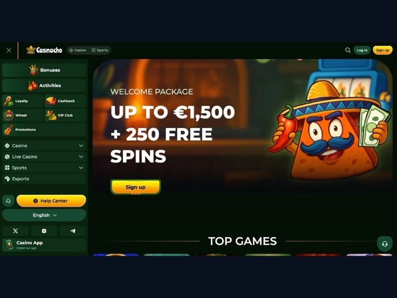 Rakeback i Niedzielna Przeładowanie w Casinacho — Nacho Casino dodatkowe promocje